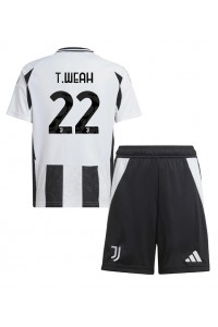 Juventus Timothy Weah #22 Babytruitje Thuis tenue Kind 2024-25 Korte Mouw (+ Korte broeken)